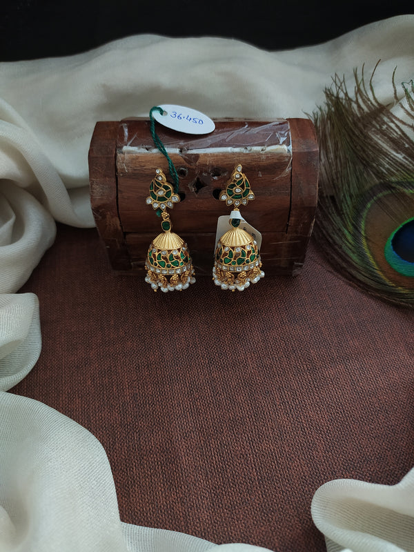 Handmade jadau earrings for you 🌸 Can be Customised 🌸 Fine quality at  reasonable prices 🌸 Original Gold Look 🌸 All are Handcrafted & R… |  Instagram