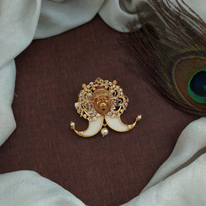 Divine Lord Narasimha Tiger Claw Pendant with Zircon Stones 