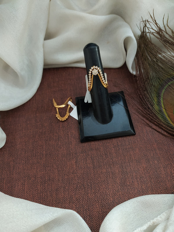 navaratna u shaped ring | Gold ring designs, Gold rings fashion, Wedding  jewelry sets bridal jewellery