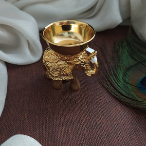 Graceful Simplicity Plain Elephant Kumkum Small Bowl