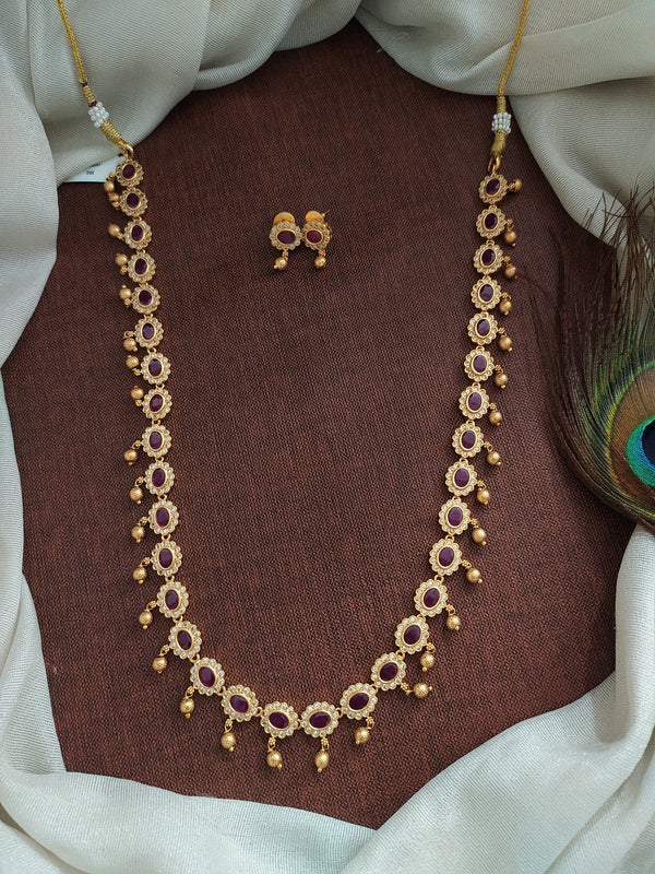 Timeless Elegance Gold Plated Simple Long Haram Set Sonal Fashion Jewellery