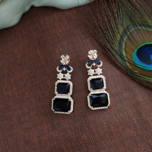 Blooming Rose-gold double-layer Floral Design Long Haram Set