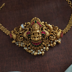 Elegant Devotional Small Lakshmi Choker Set