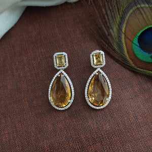 Designer Zircon Stones Necklace Set with AD & Zircon Stones