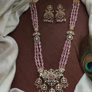 Peaceful Victorian Style Moissanite Stone Mala Sets