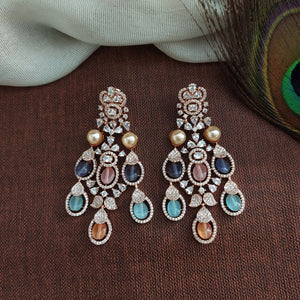 Stunning Rose Gold Diamonds Zircon Choker Set