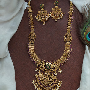 Embrace Prosperity with our Lakshmi Ji Antique Haram Set