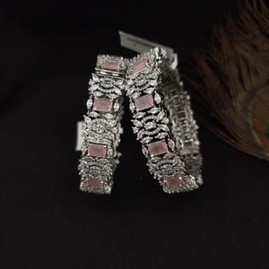 Openable amazing Silver Plated Zircon Bangles 