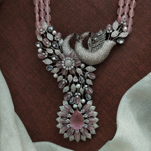 Captivating Floral Design Peacock Victorian Mala Set