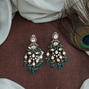 Victorian Statement Earrings in Evergreen Colors