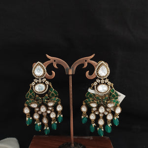 Victorian Statement Earrings in Evergreen Colors