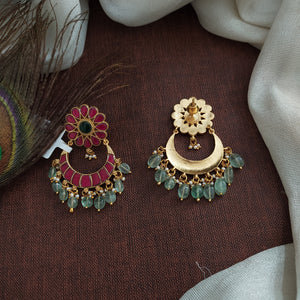 Luxurious Grandeur Jadau Kundan Chandbali Earring