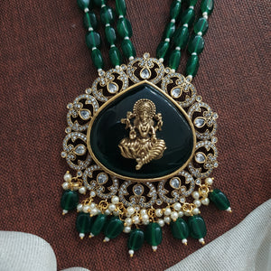 Adorable Center Divine Pendant Victorian Mala Set