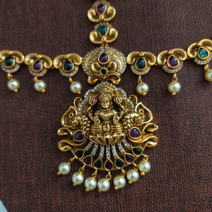 Bestow Divine Blessings Of The Lakshmi Ji Kemp Stone Antique Tikka Set