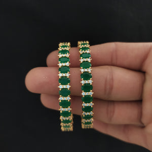 Grace full Gold Plated Zircon Bangles in Trending Colors