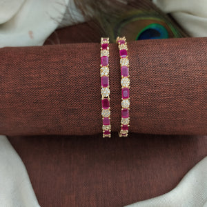 Shine on with Sophistication With The Gold-Plated Zircon Bangles 