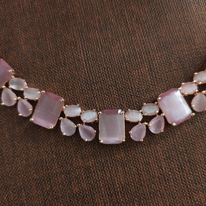 Blush & Sparkle Rose Gold Plated Zircon Necklace Sets