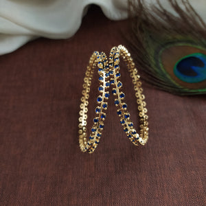 Shimmering Gold Plated Zircon Bangles Collection 