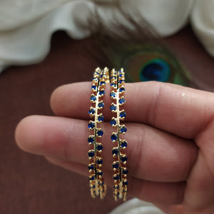 Shimmering Gold Plated Zircon Bangles Collection 