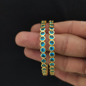 Enchanting Beautiful Design Gold Plated Zircon Bangles