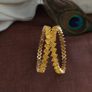 Majestic Design Gold Plated Zircon Bangles 