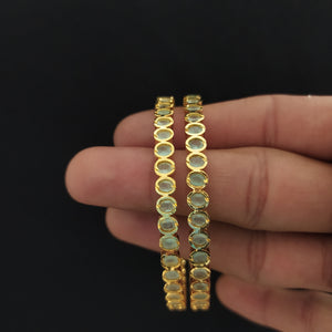 Simple And Elegant Gold Plated Zircon Bangles