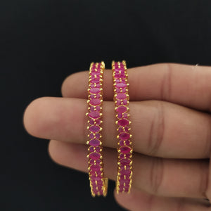 Alluring Latest Design Gold Plated Zircon Bangles 