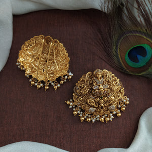 Traditional Antique Nagas Zircon Hair Brooch (Choti, Billa)