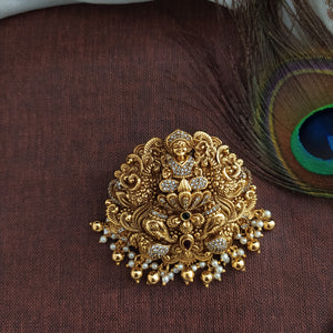 Traditional Antique Nagas Zircon Hair Brooch (Choti, Billa)