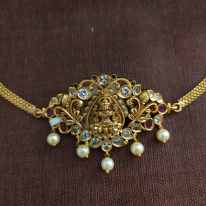 Goddess Lakshmi ji Center Pendant Antique Nagas Choker Set