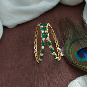 Unveiling a Symphony of Color With Antique Bangles with Gemstone Brilliance