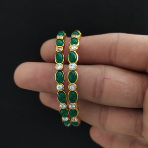 Unveiling a Symphony of Color With Antique Bangles with Gemstone Brilliance