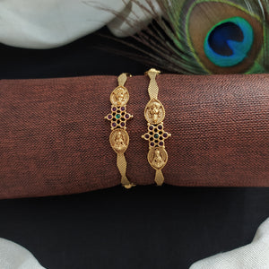 Divine Blessings on Your Wrist: Antique Lakshmi Bangles with Starry Elegance