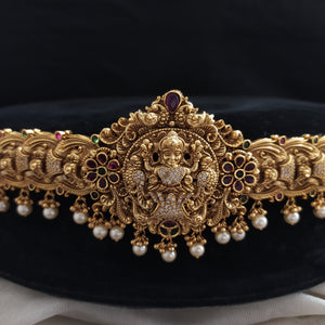 Antique Bridal/Festive Wear Hip-Belt with Nakshi Work and Zircon Stones