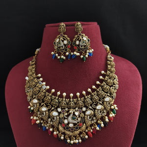 Enchanting Embrace Victorian Elegance Peacock Design Zircon Necklace Set