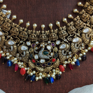 Enchanting Embrace Victorian Elegance Peacock Design Zircon Necklace Set