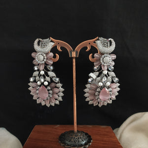 Victorian Baby Pink Designer Earrings