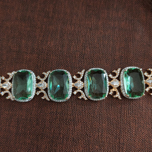 Silver Plated and Rose Gold Zircon Chain Bracelets