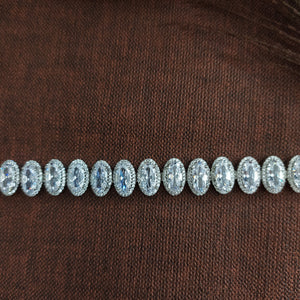 Sparkling Simplicity: The Silver Plated Zircon Stones Amazing Chain Bracelet