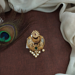 Enchanting Elegance Peacock Design Antique Puligoru Pendant Set