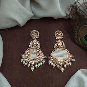 Kundan Long Dangling Earrings