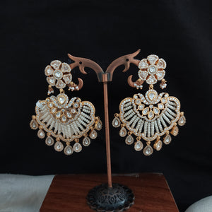 Timeless Elegance Blooms Floral Design Kundan/Polki Earrings