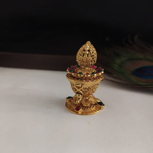Antique Sindhoor Dabi with Lakshmi Motif
