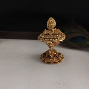 Antique Sindhoor Dabi with Lakshmi Motif