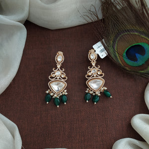 Statement Kundan Earrings with Uncut and Kundan Stones
