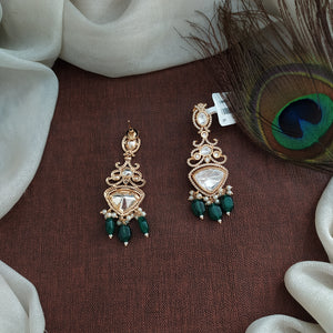 Statement Kundan Earrings with Uncut and Kundan Stones