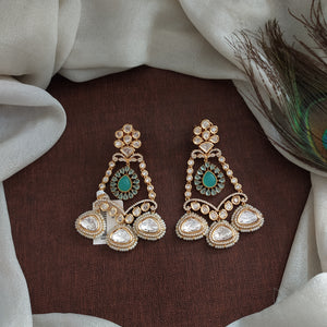 Sonal's Designer Kundan Earrings with Polki and Uncut Stones