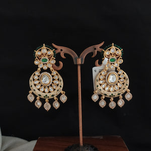 Elegant Kundan Chandbali Earrings