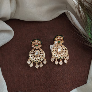 Elegant Kundan Chandbali Earrings