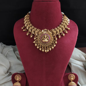 Antique Lakshmi Necklace with Jhumki